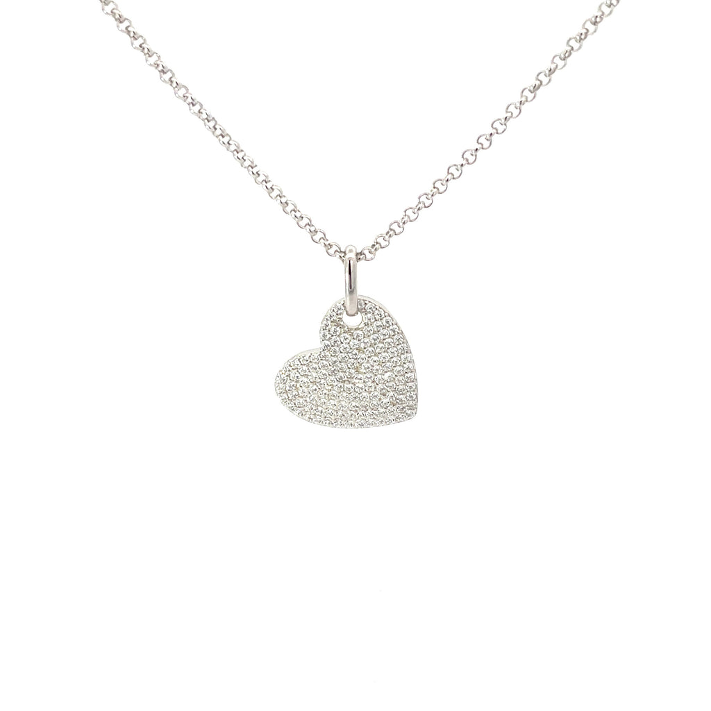 ASYMMETRICAL HEART PENDANT NECKLACE