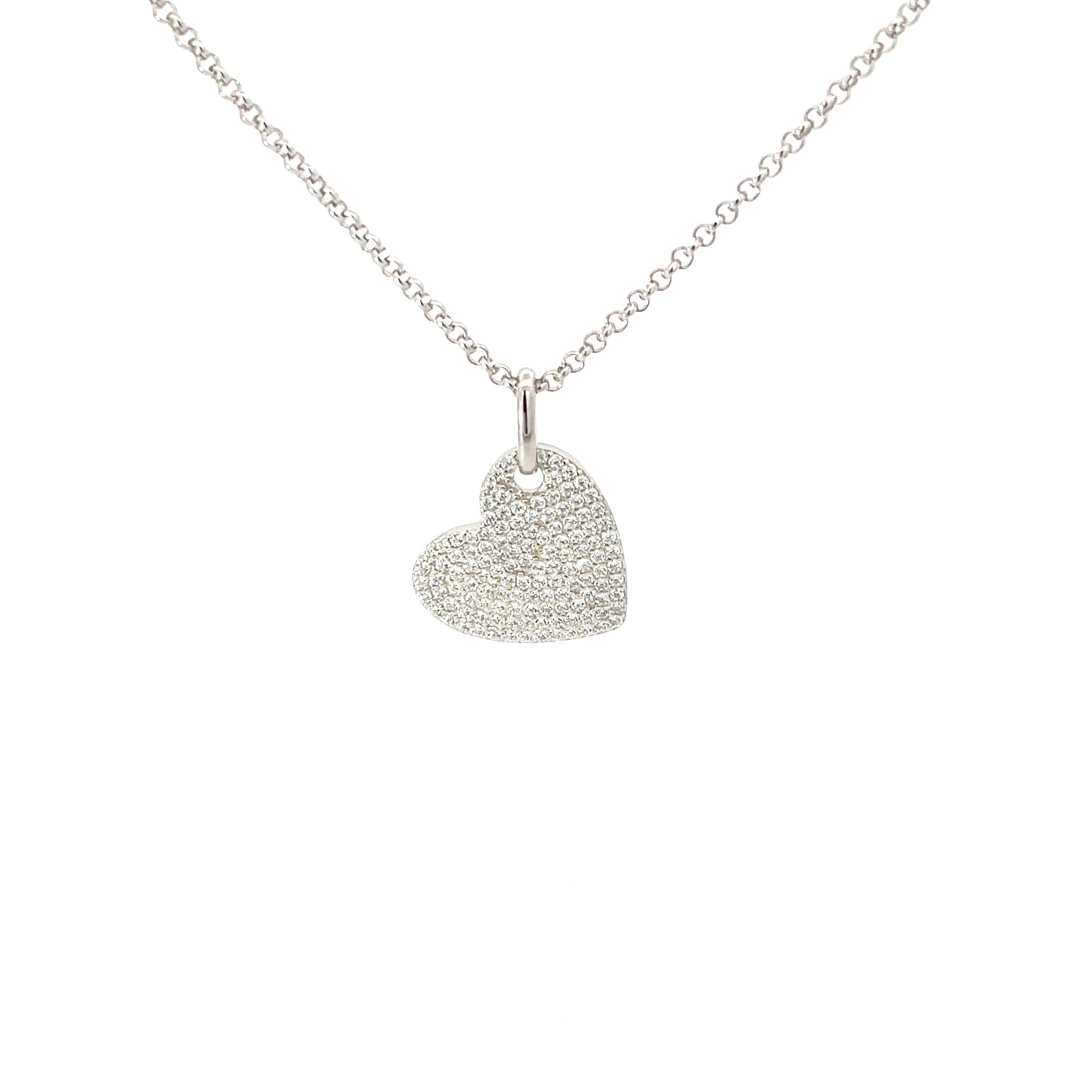 ASYMMETRICAL HEART PENDANT NECKLACE