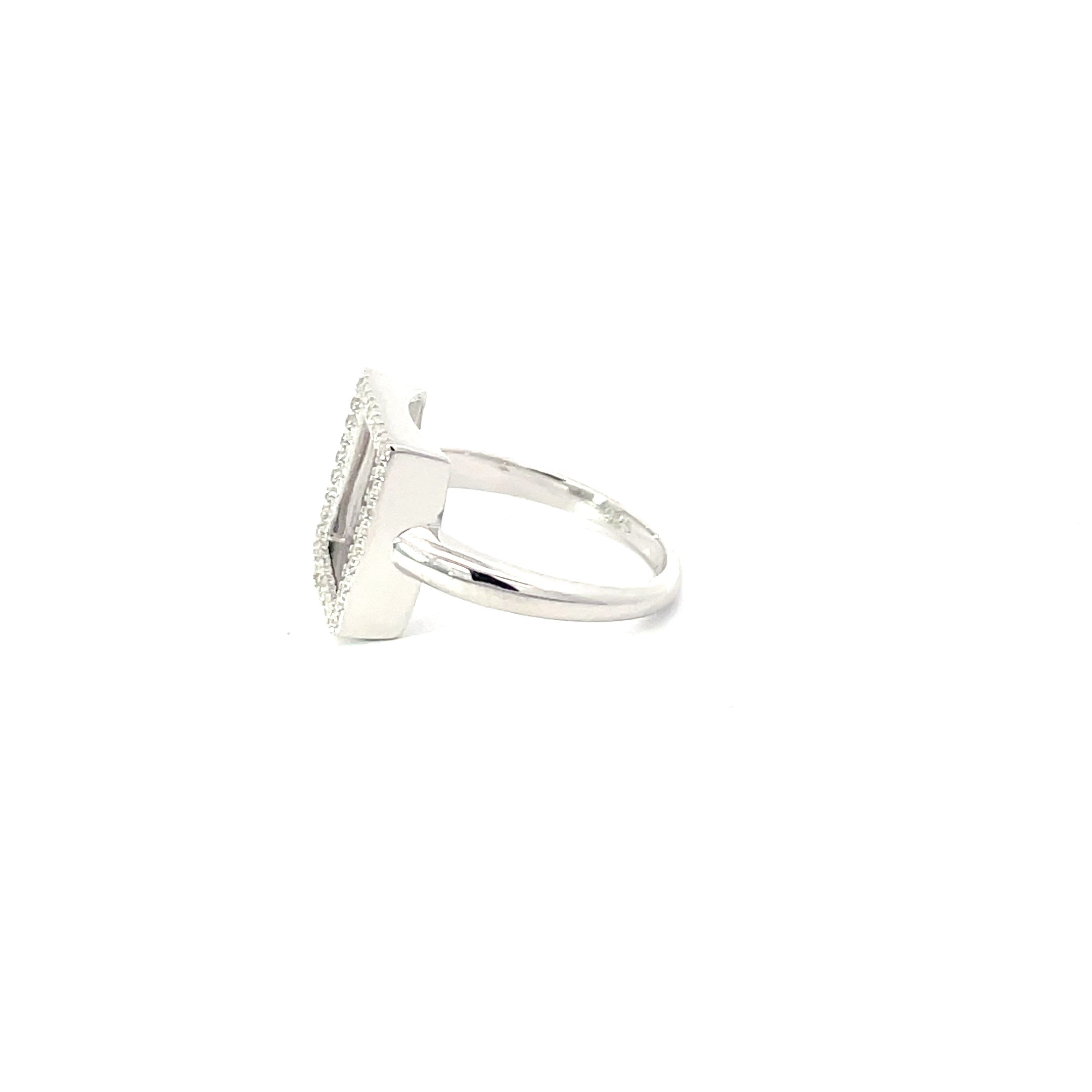 SQUARE CUBIC ZIRCONIA RING - 925