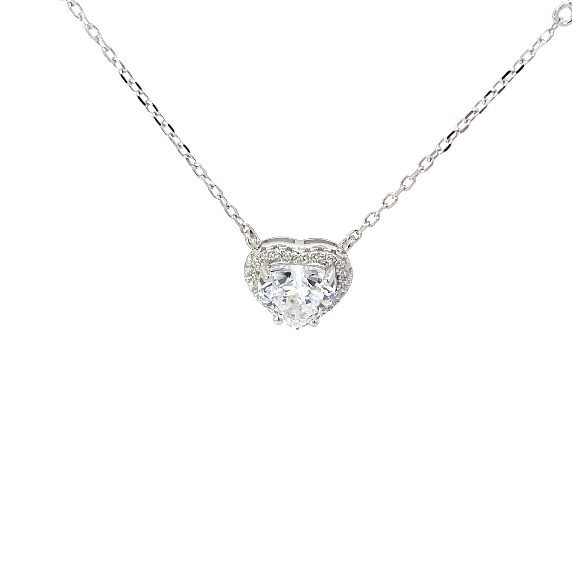 WHITE HEART NECKLACE