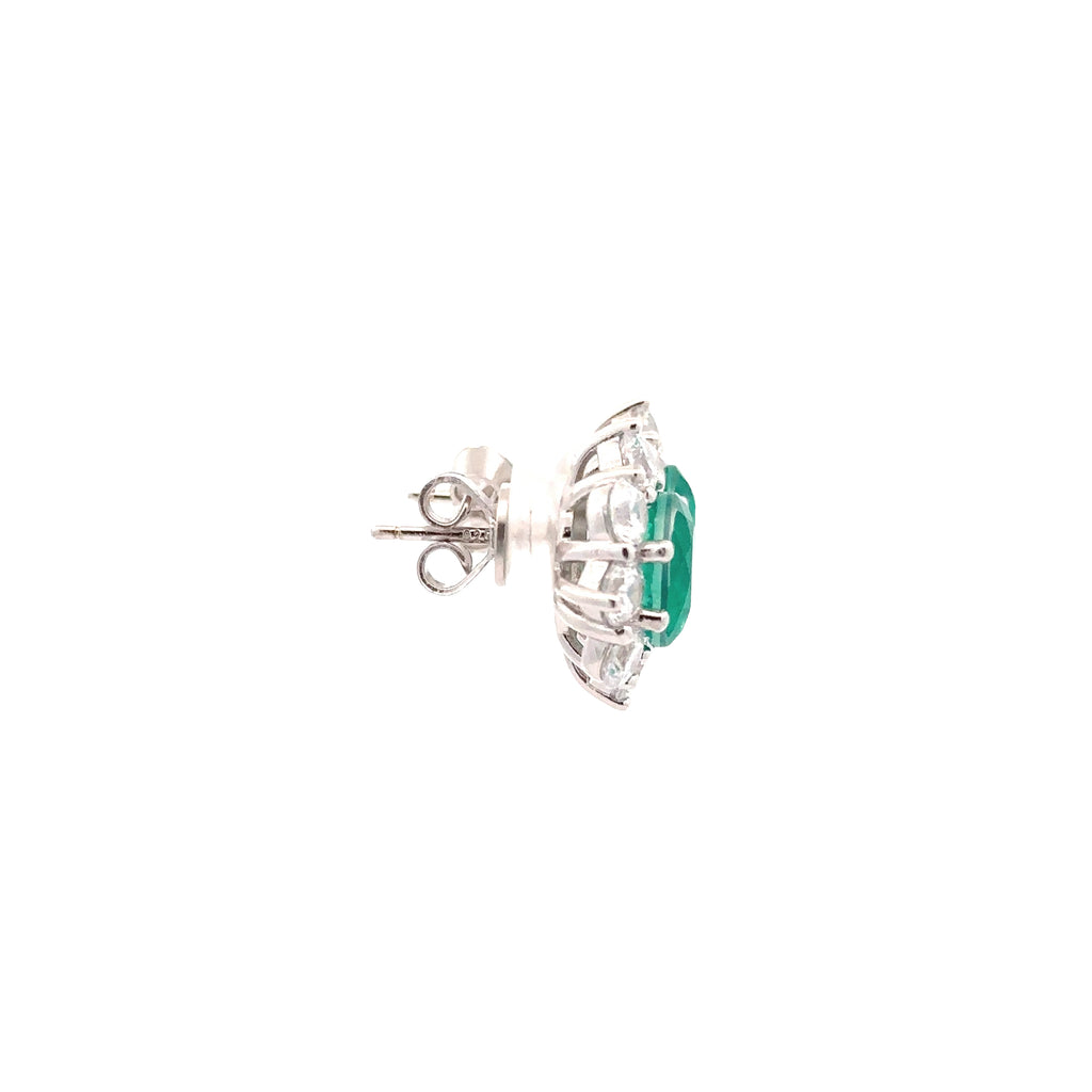 GREEN STUD EARRINGS 925
