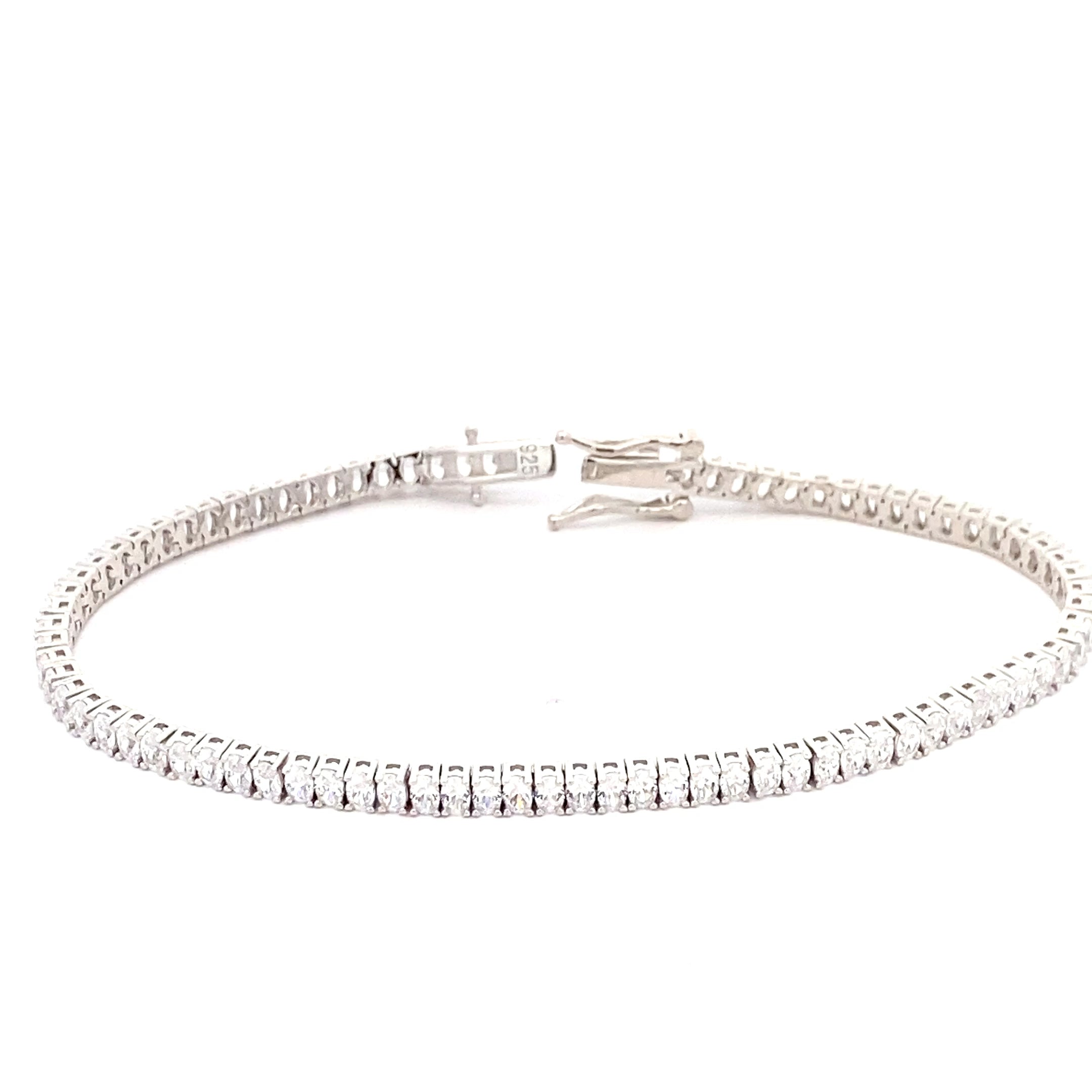 SILVER TENNIS  WITH SPARKLING STONES