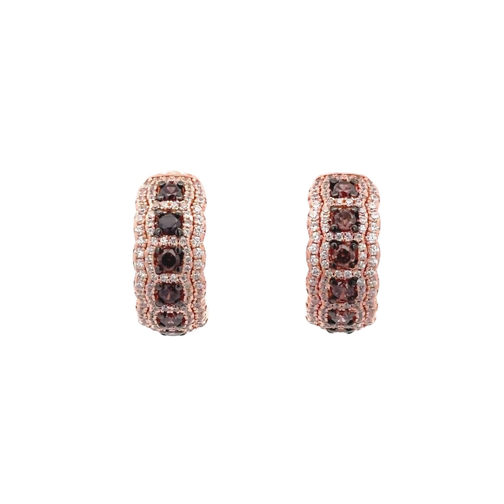 LIGHT BROWN ZIRCON EARRINGS
