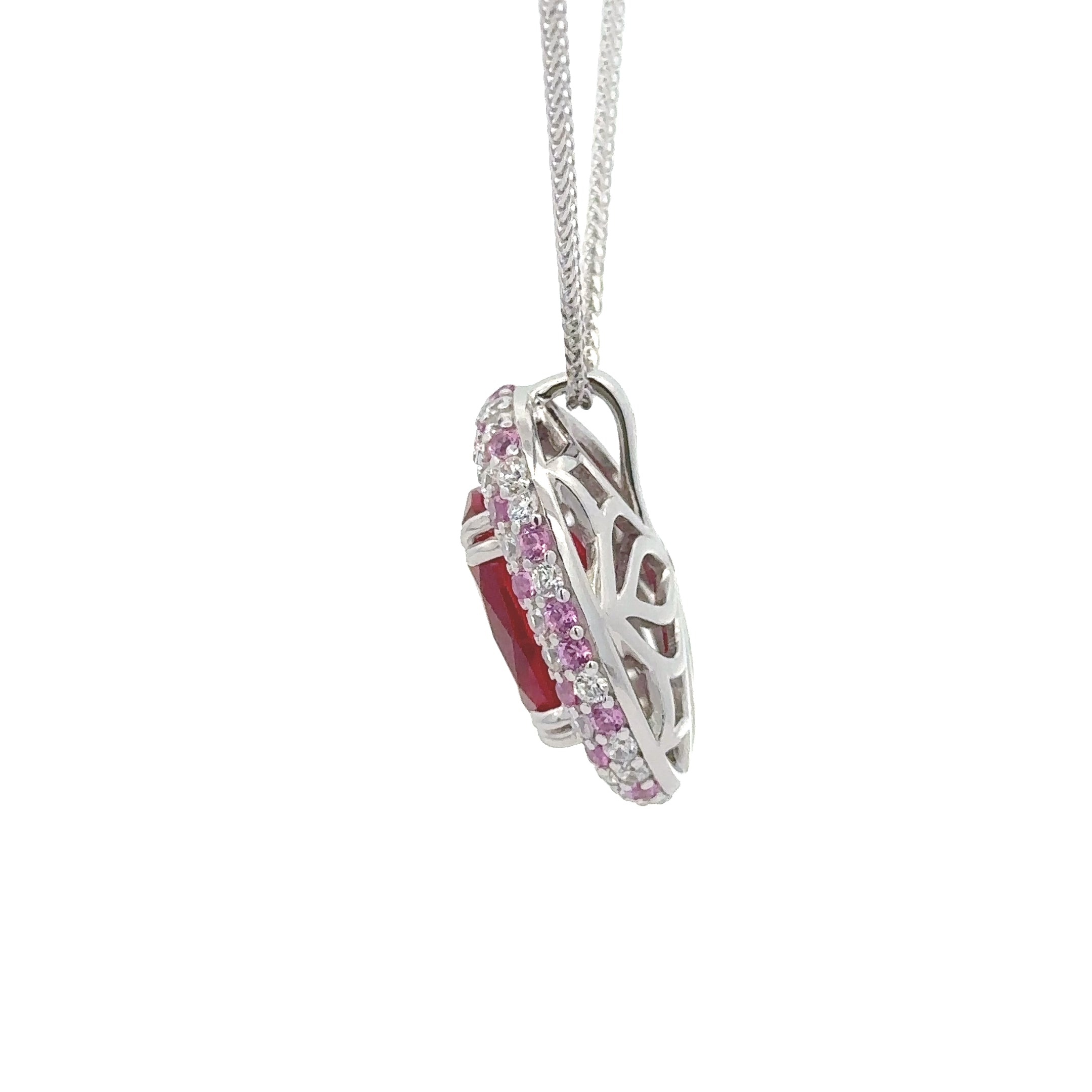 PINK GEMSTONE PENDANT 925