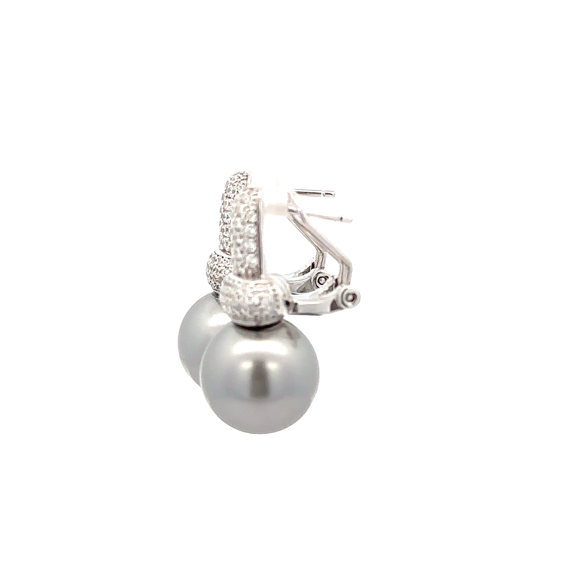 PEARL AND CZ EARRINGS