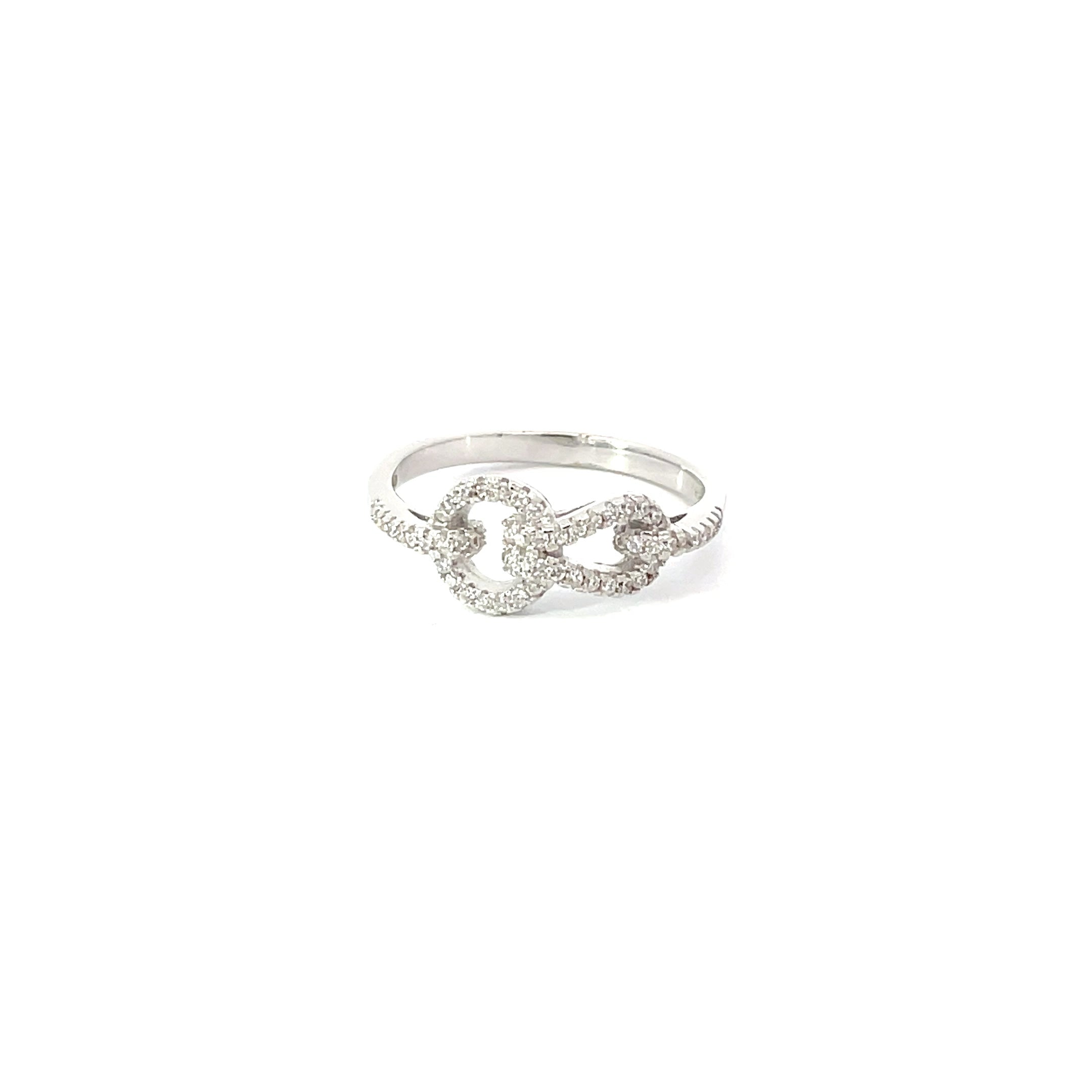 WHITE CHAIN RING 925