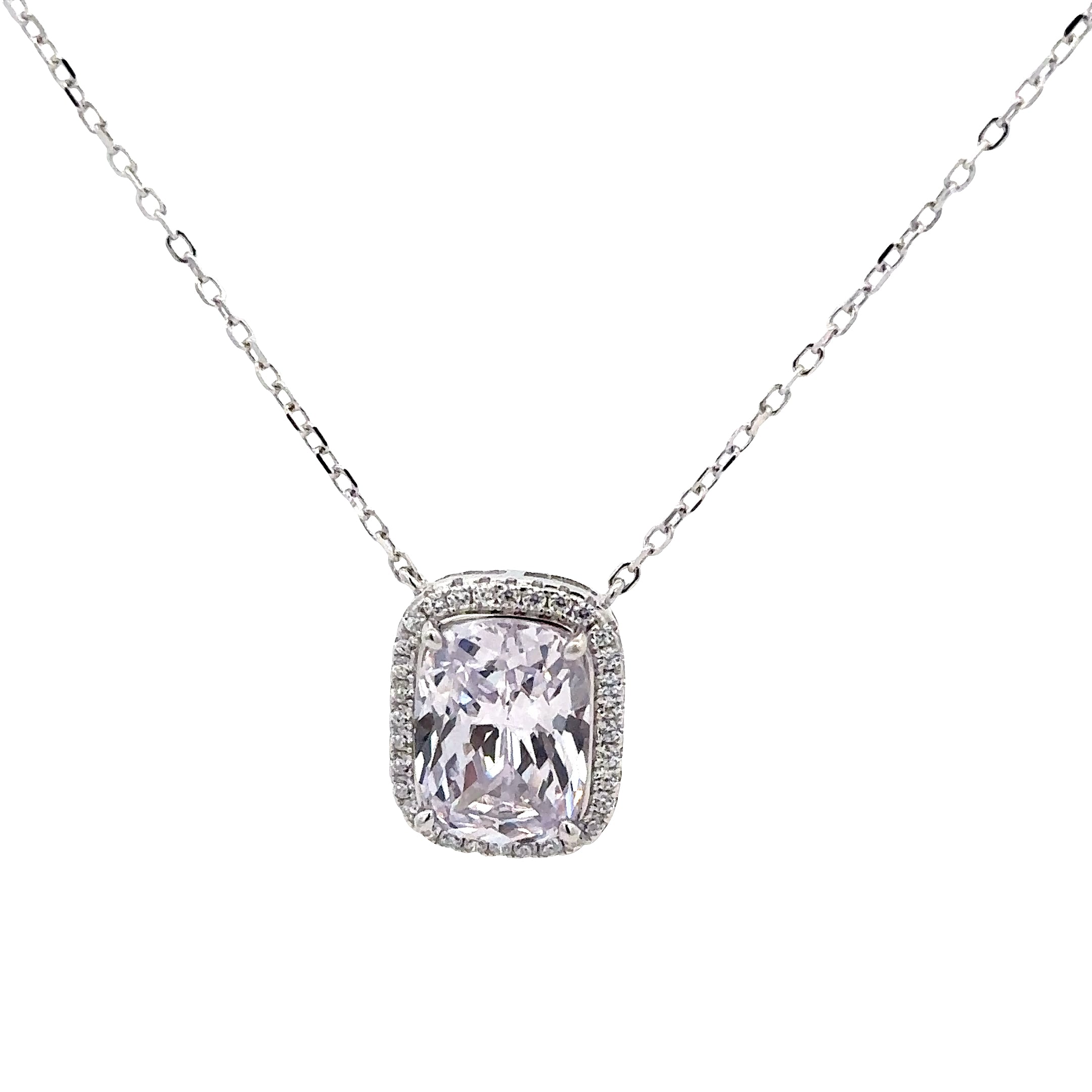 925 STERLING SILVER ZIRCONIA NECKLACE