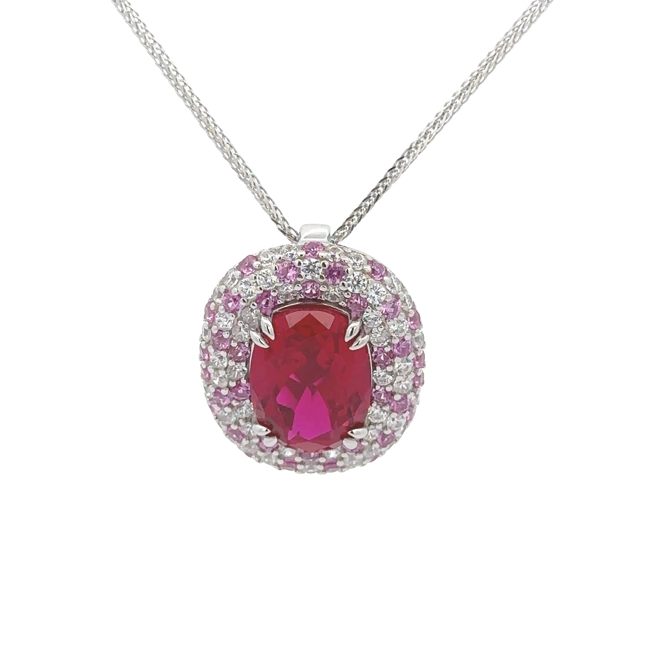 PINK GEMSTONE PENDANT 925
