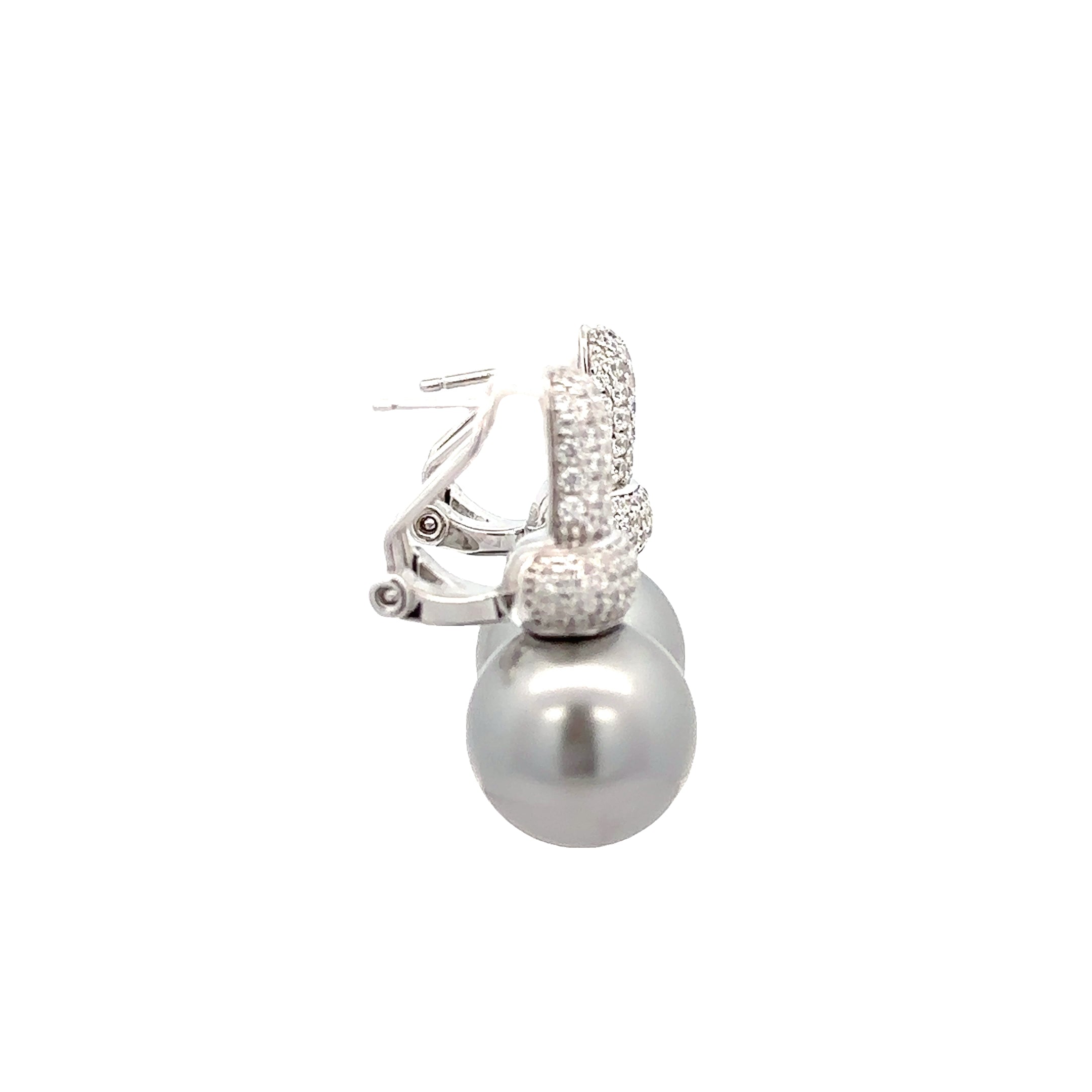PEARL AND CZ EARRINGS