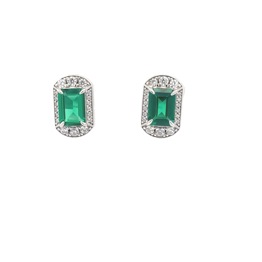 GREEN 925 EARRINGS