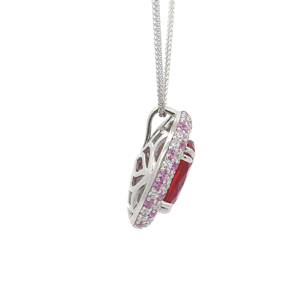PINK GEMSTONE PENDANT 925