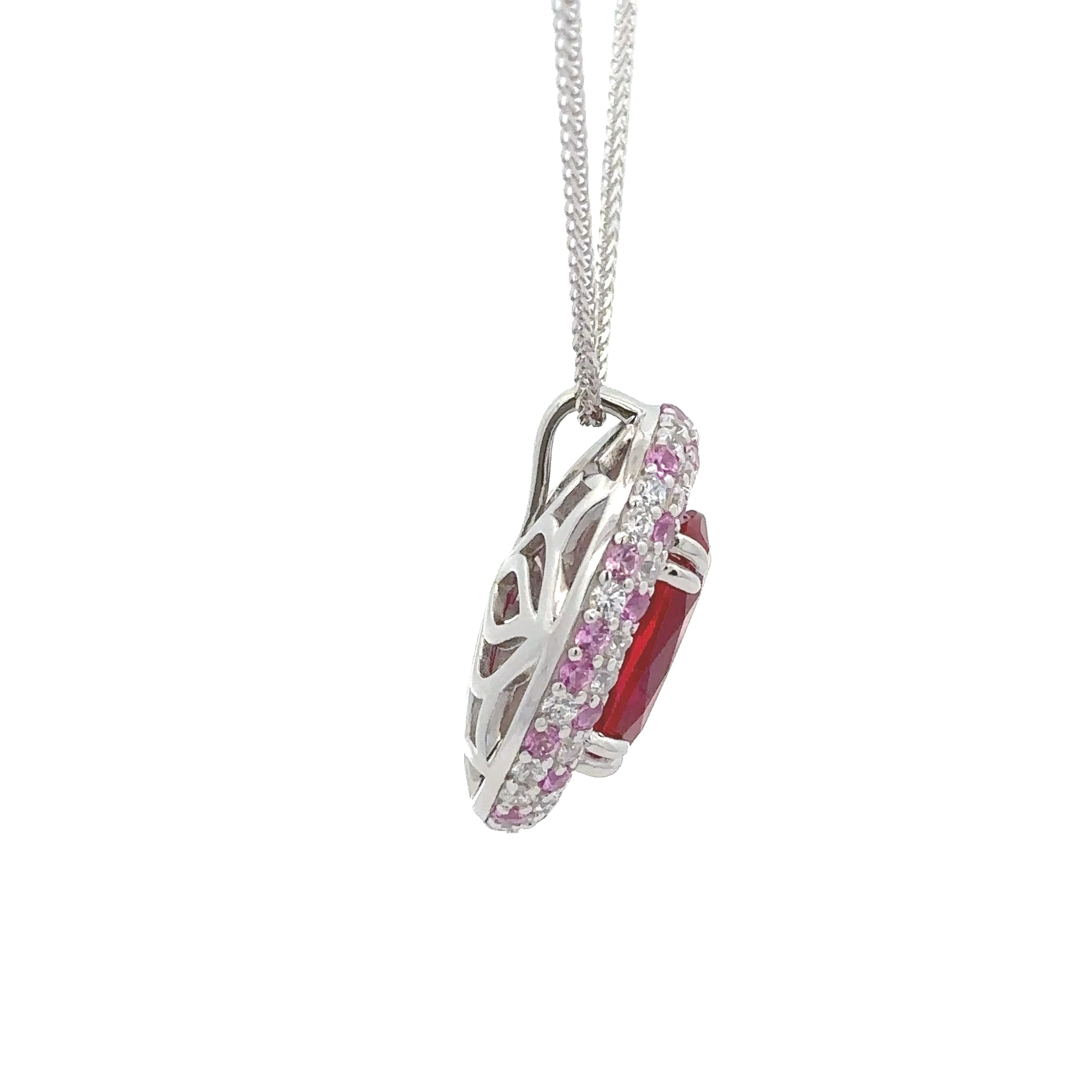 PINK GEMSTONE PENDANT 925