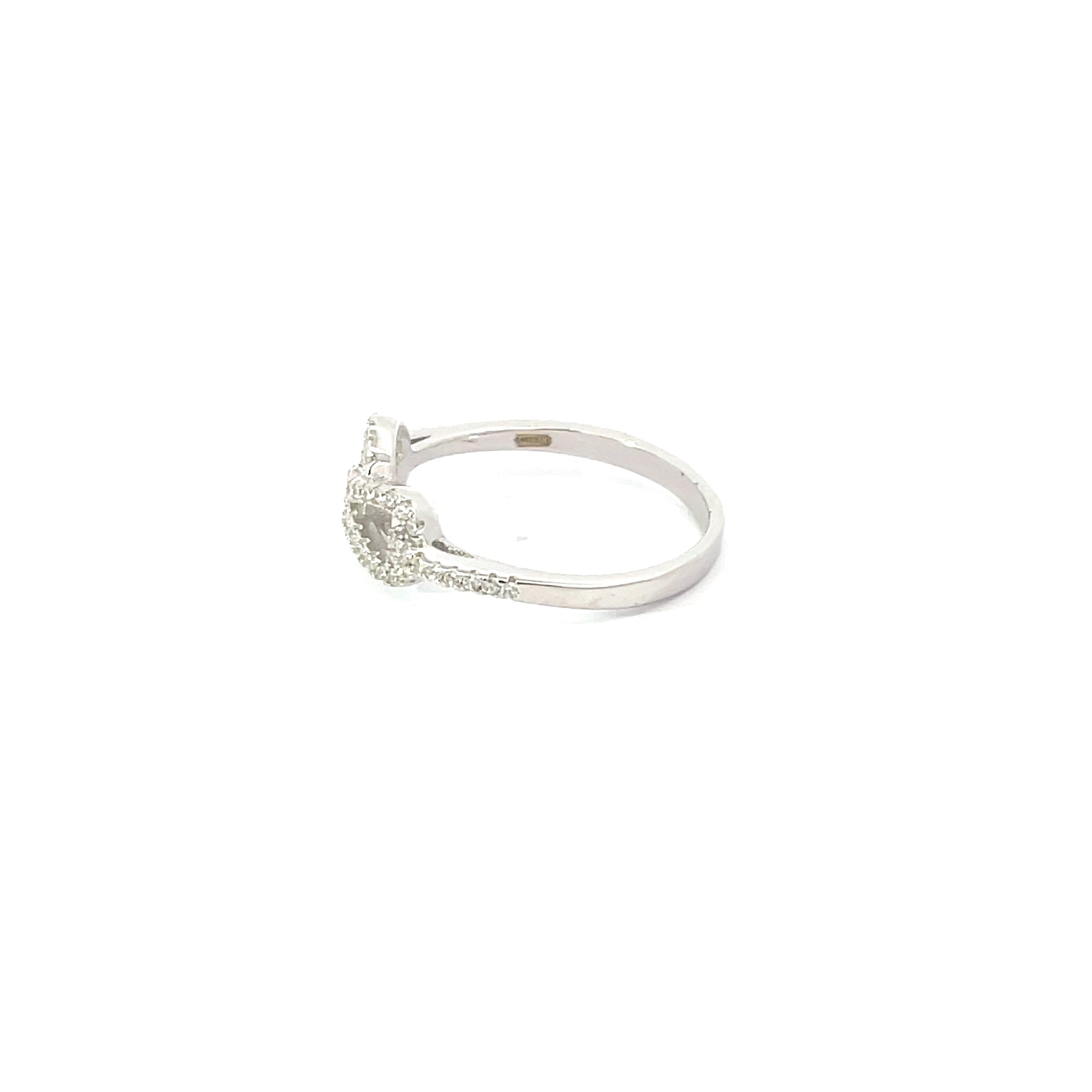WHITE CHAIN RING 925