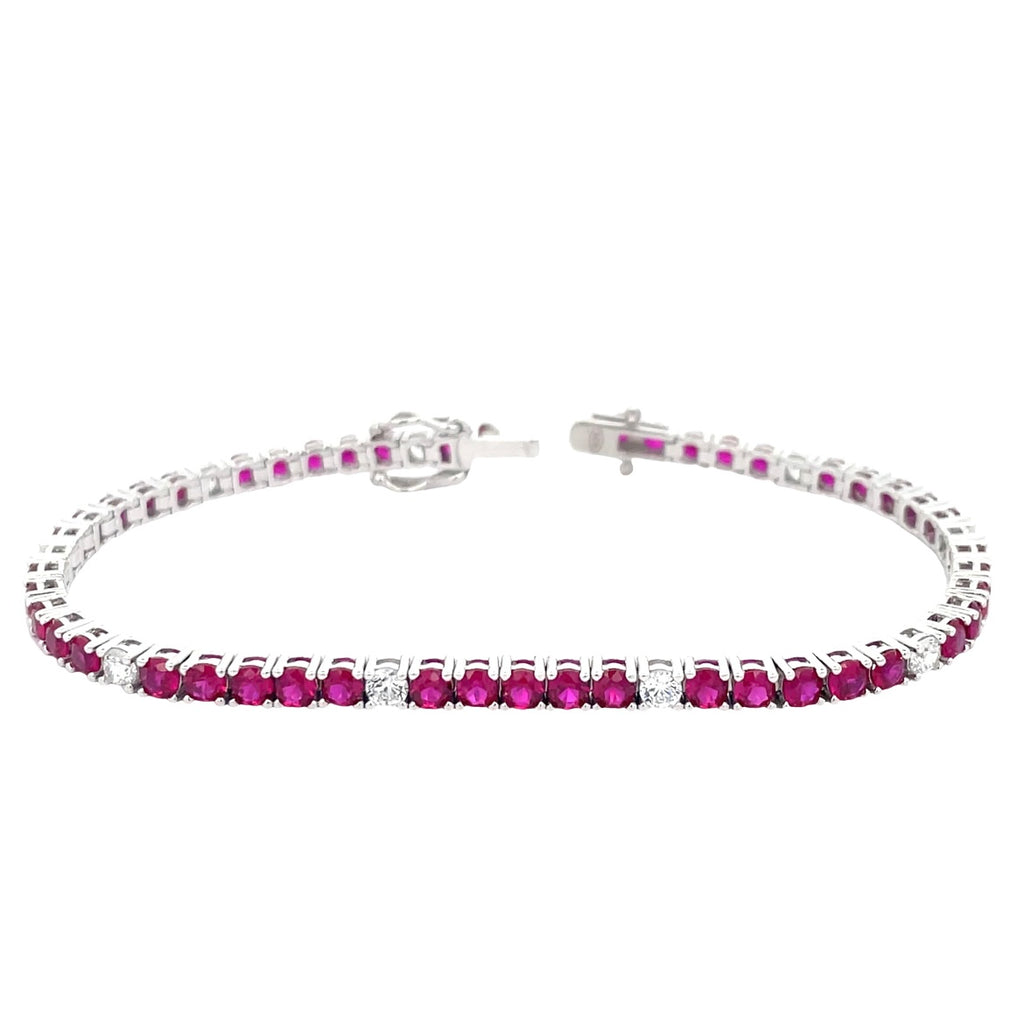 TENNIS BRACELET RED AND WHITE