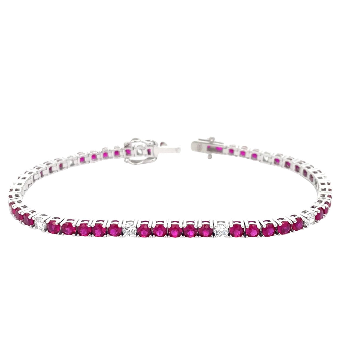 TENNIS BRACELET RED AND WHITE