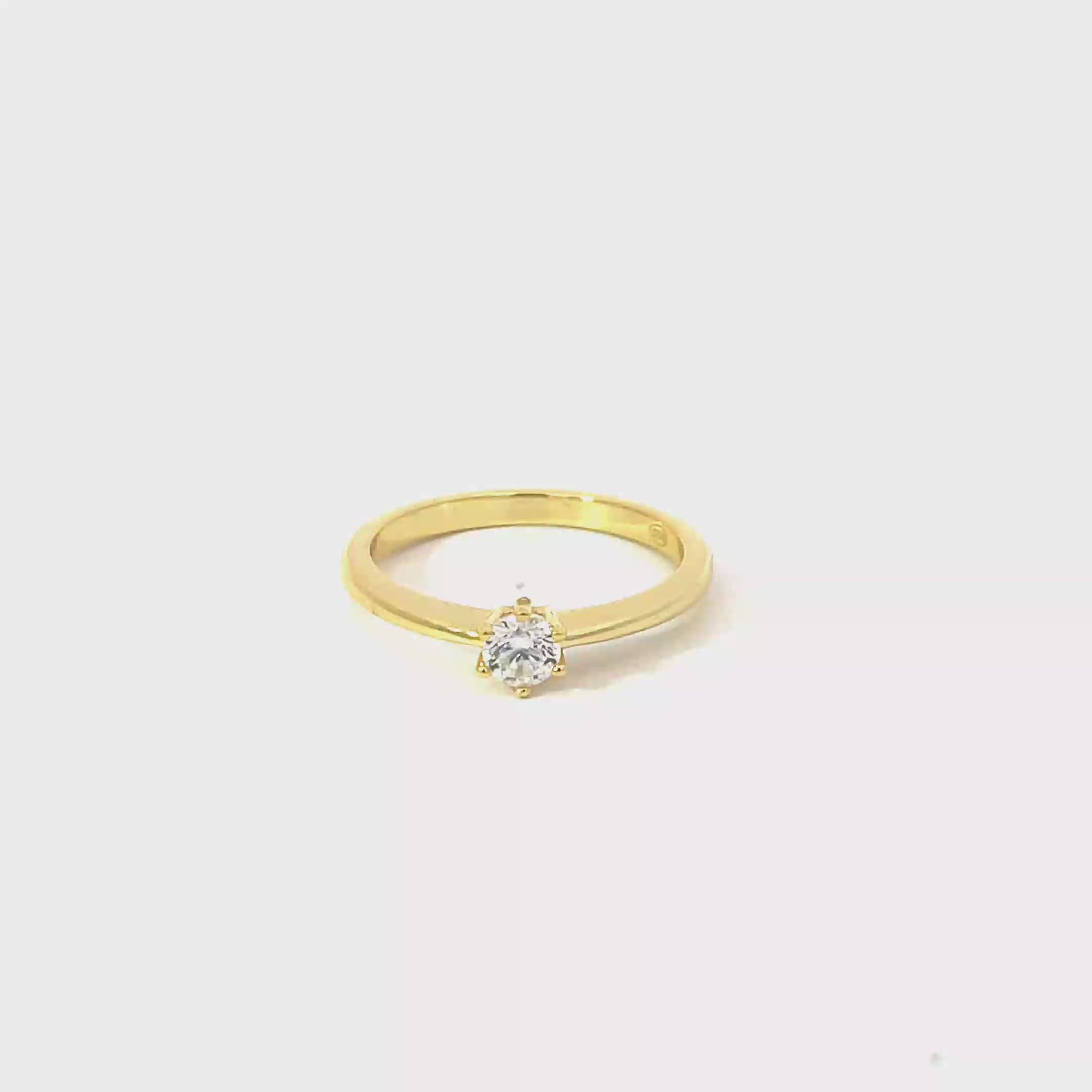 YELLOW 925 RING