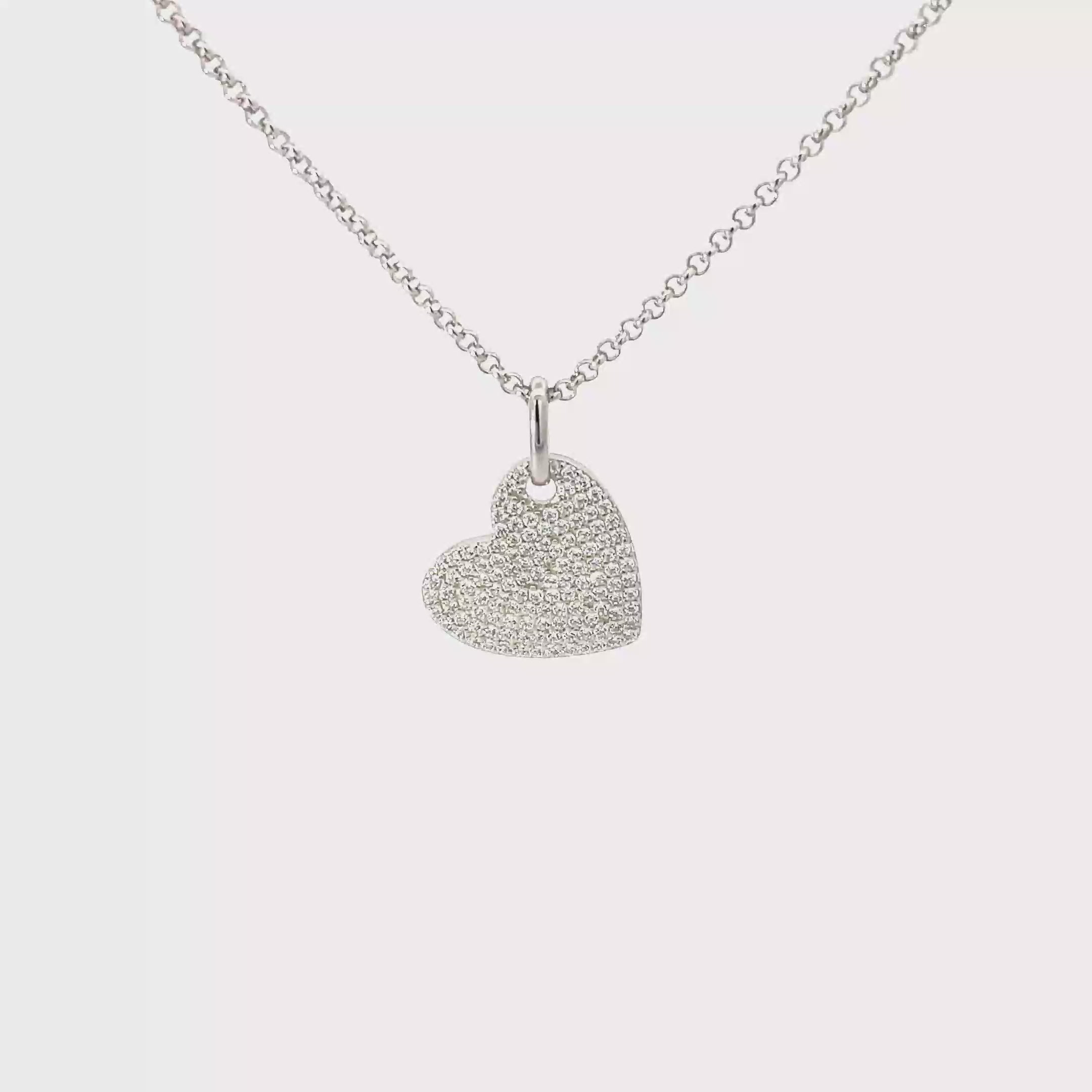 ASYMMETRICAL HEART PENDANT NECKLACE