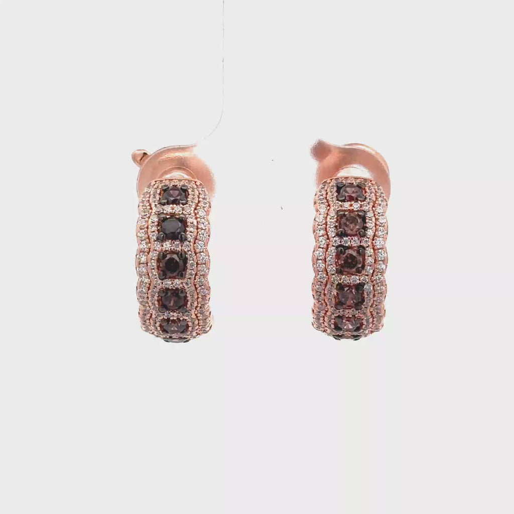 LIGHT BROWN ZIRCON EARRINGS