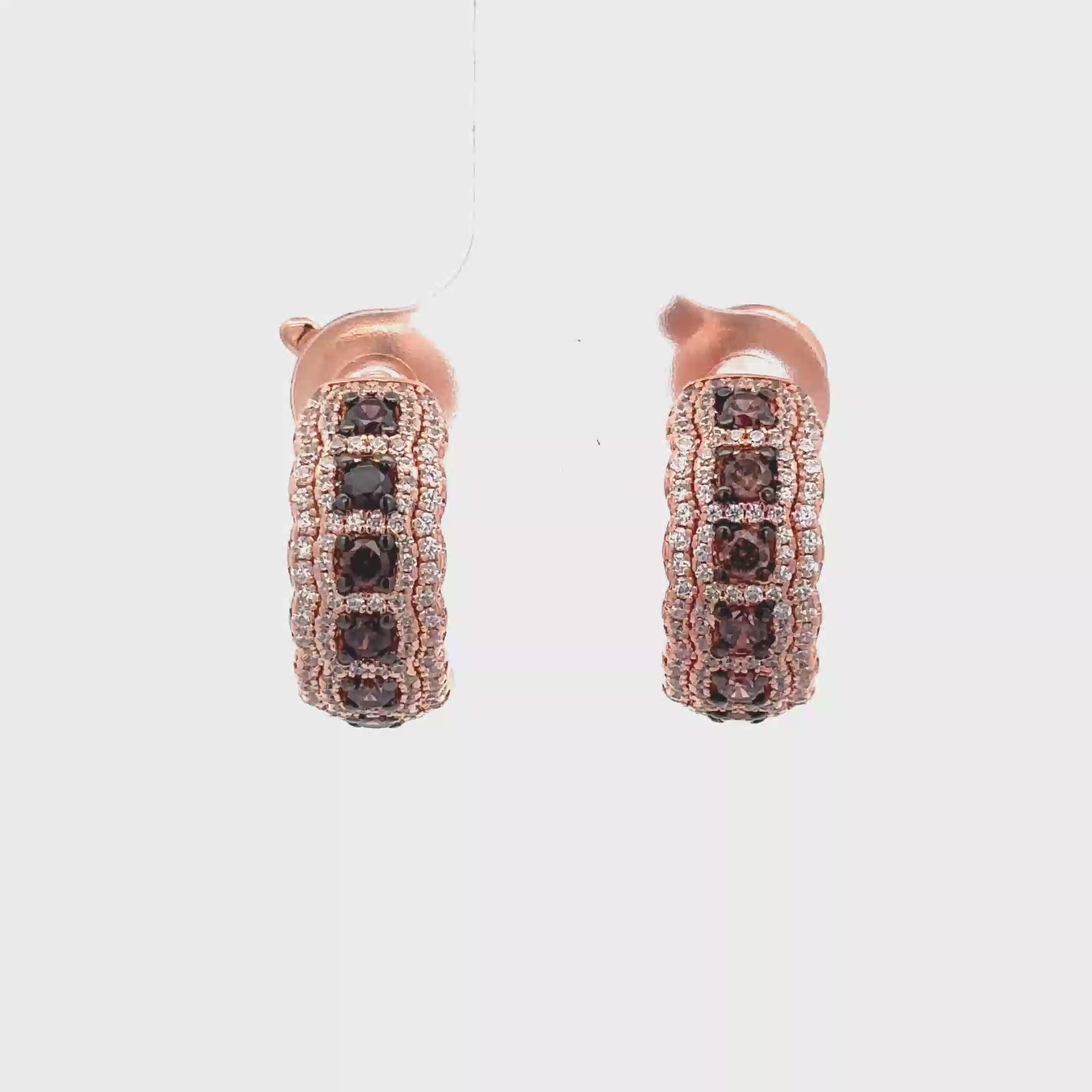 LIGHT BROWN ZIRCON EARRINGS