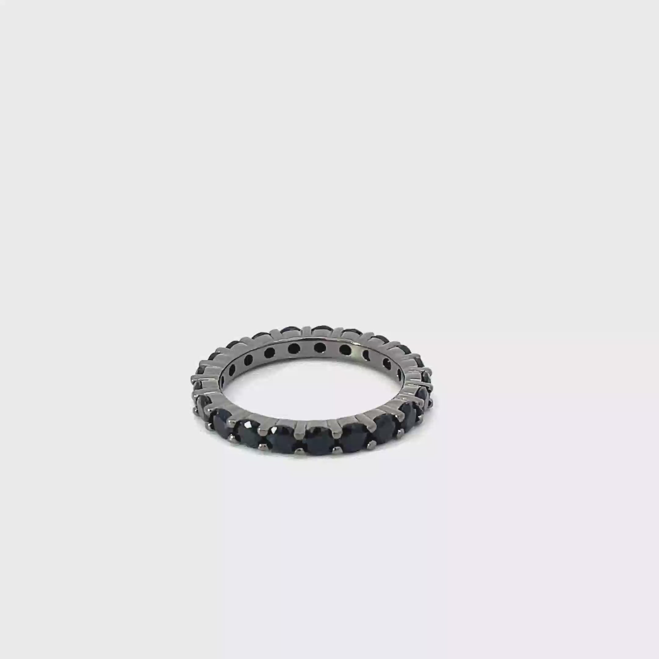 BLACK STONES 925 RING
