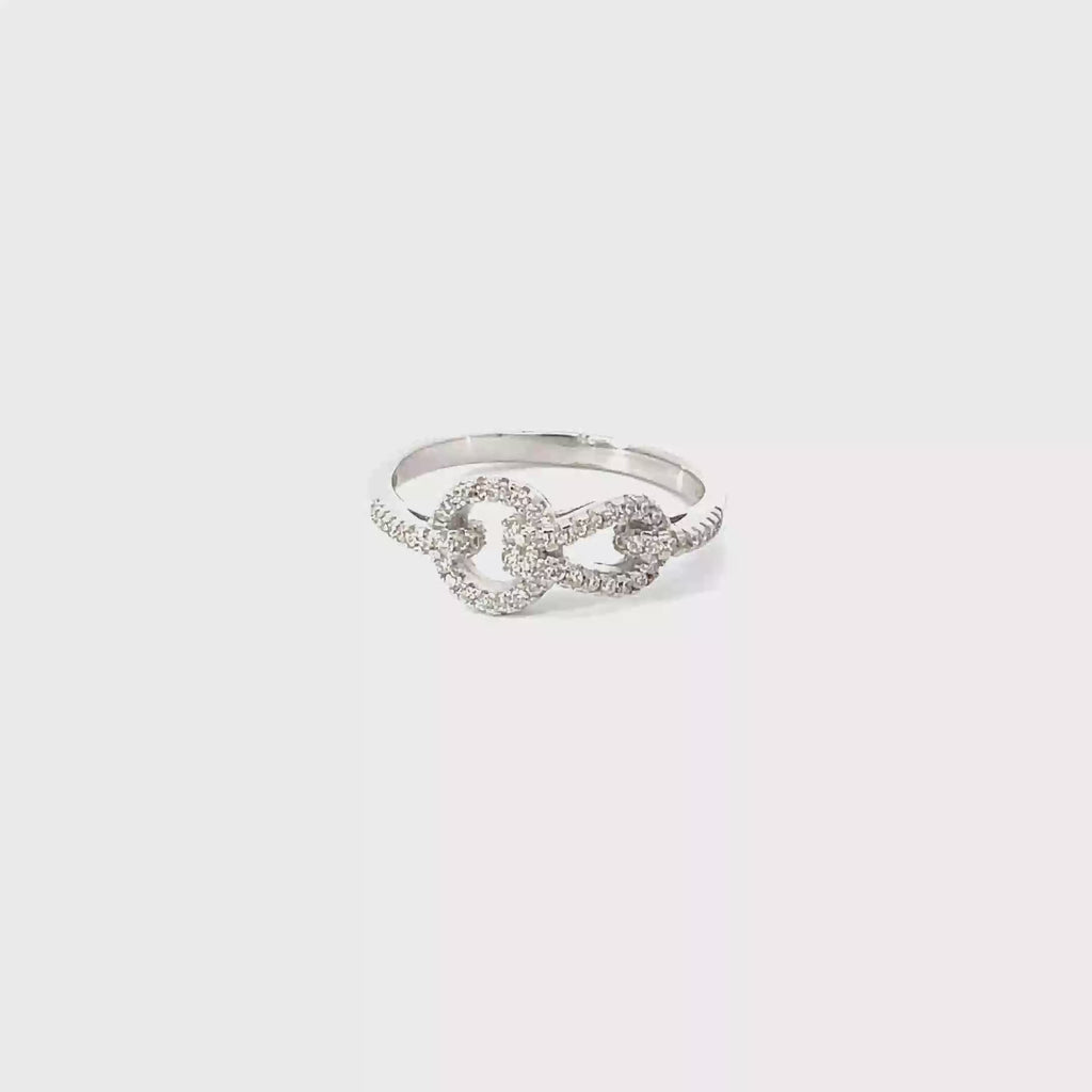 WHITE CHAIN RING 925