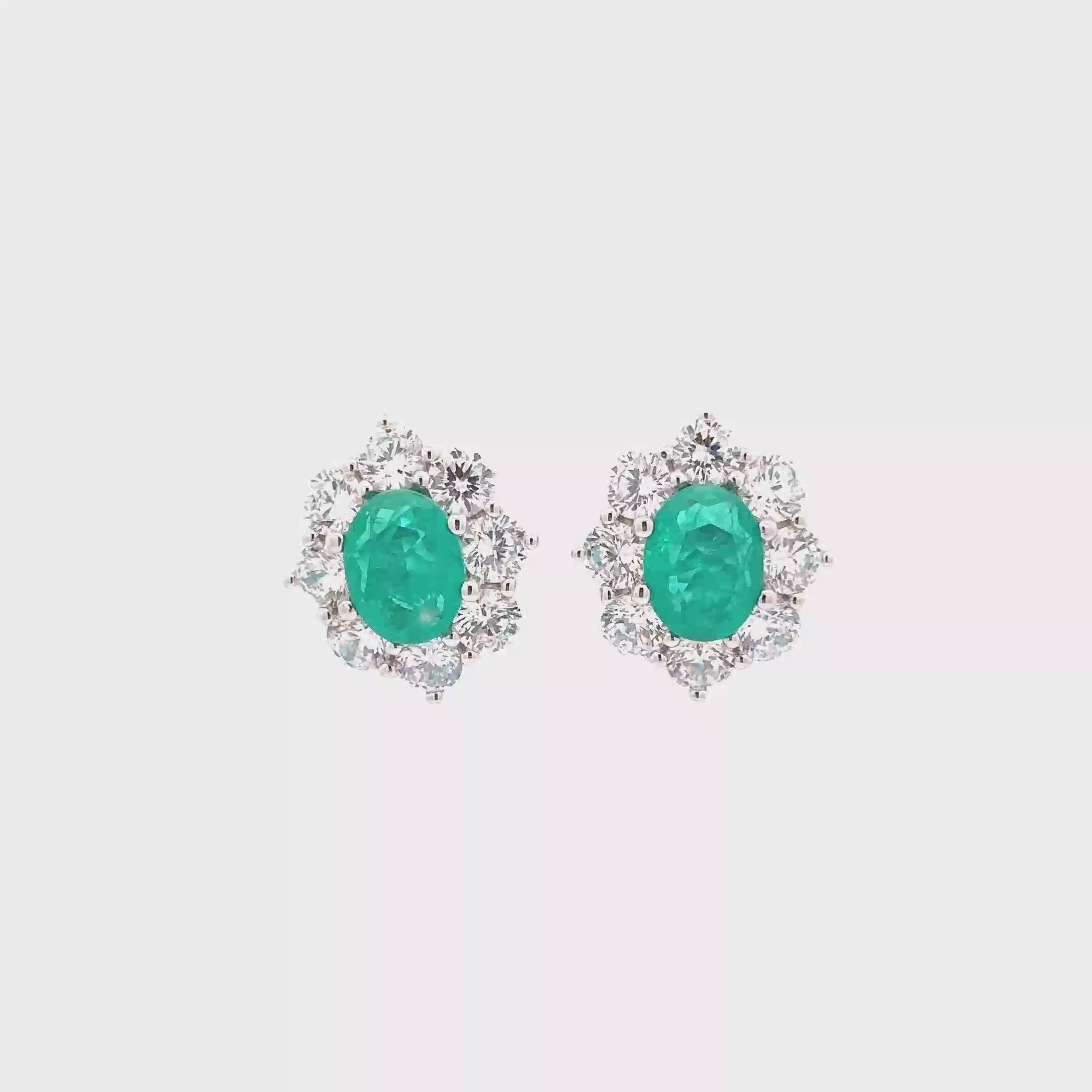 GREEN STUD EARRINGS 925