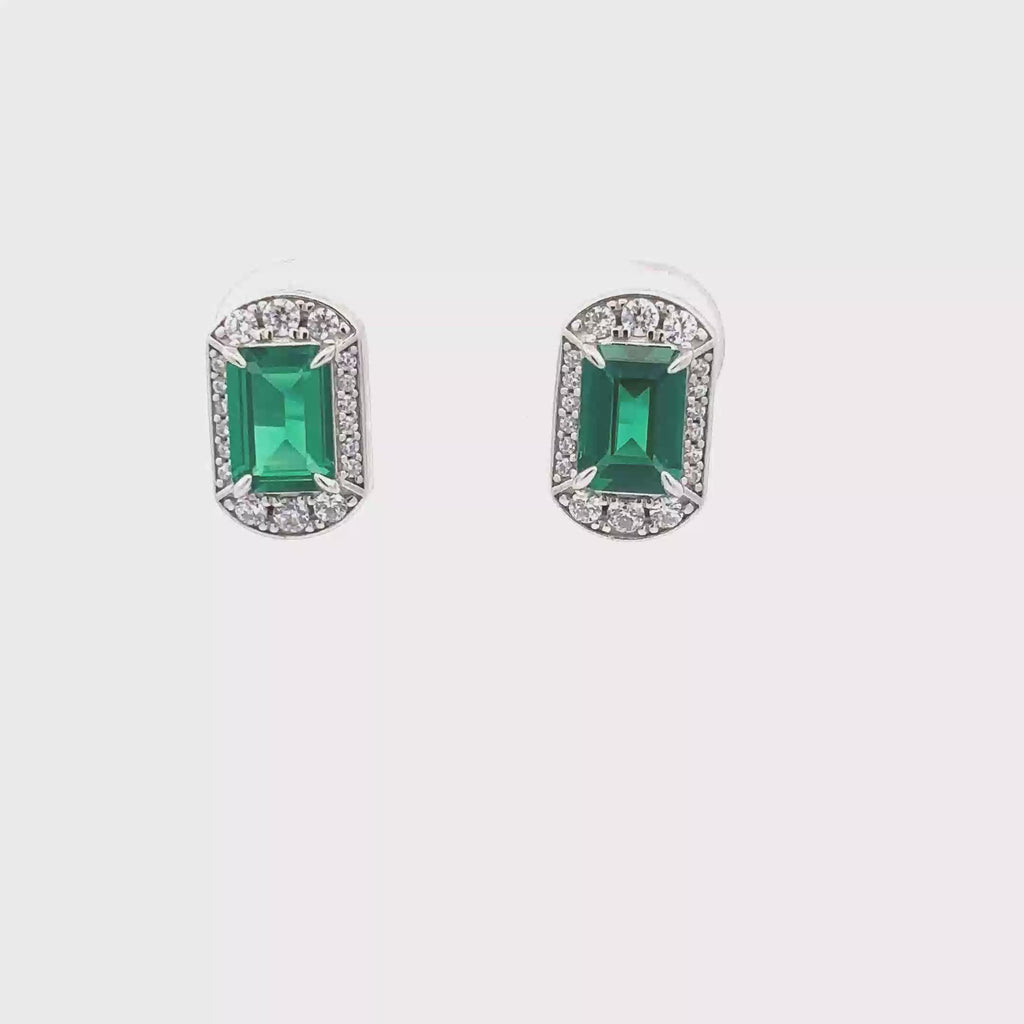 GREEN 925 EARRINGS