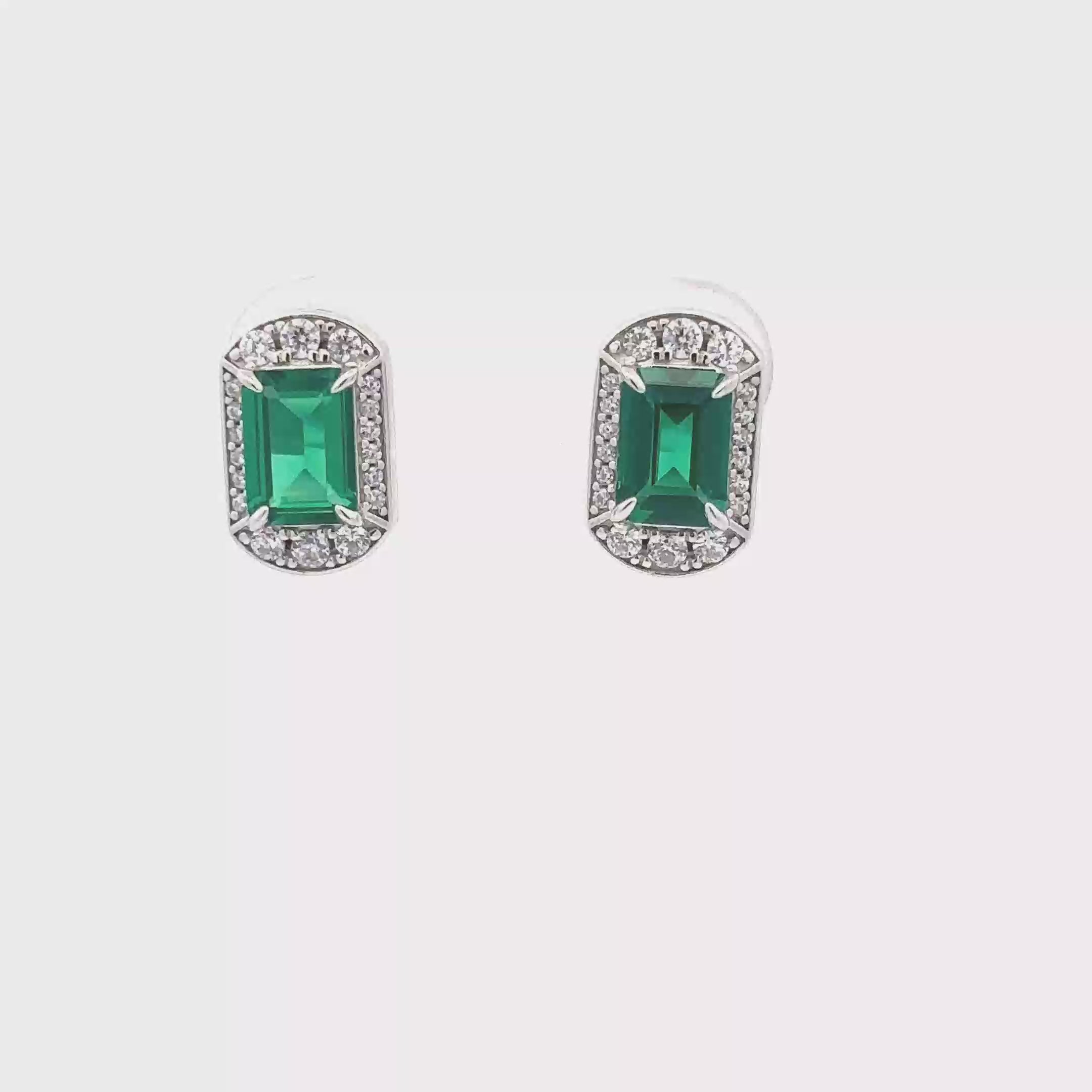 GREEN 925 EARRINGS